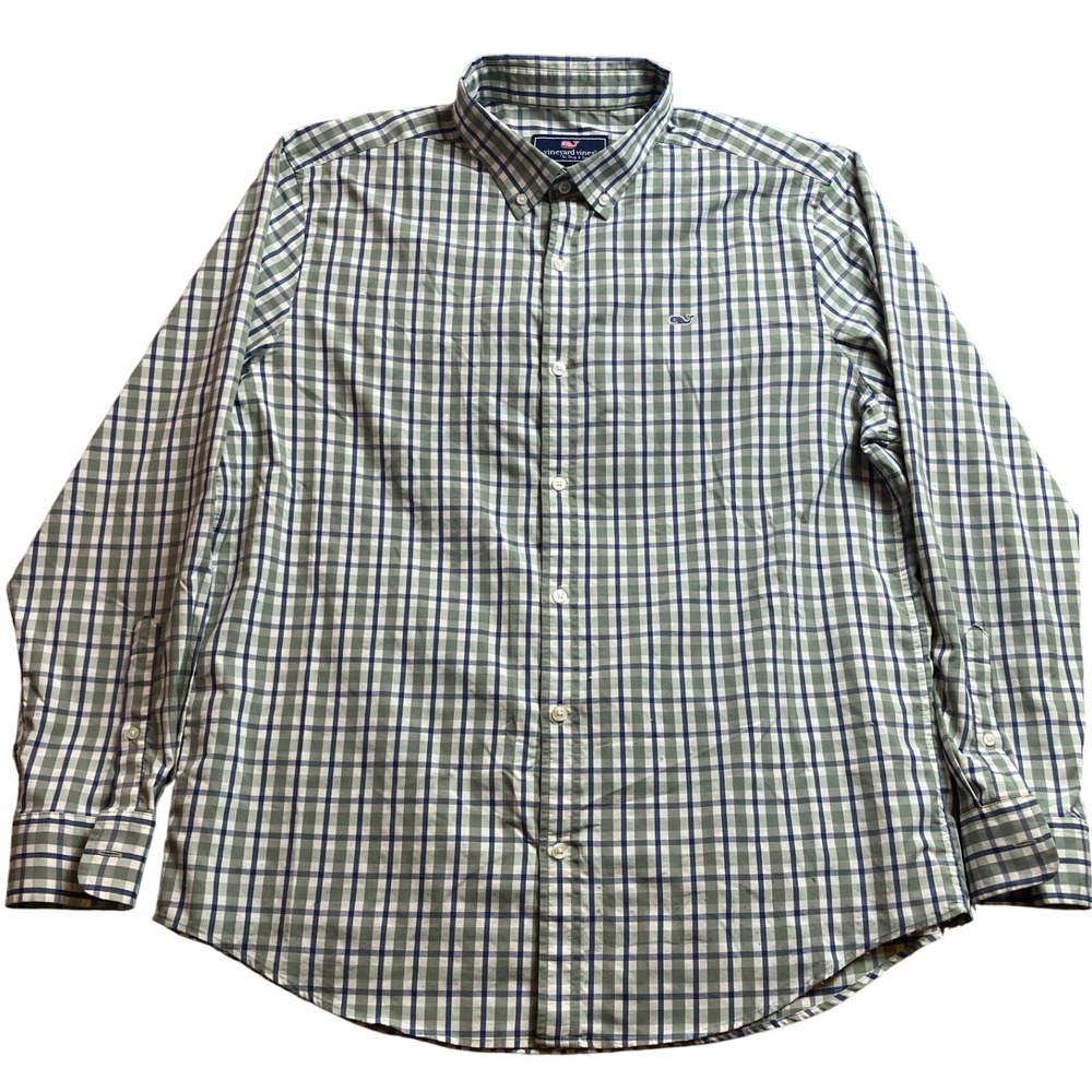Vineyard Vines Shirt Mens Extra Large Plaid Preppy Academia Career Workwear